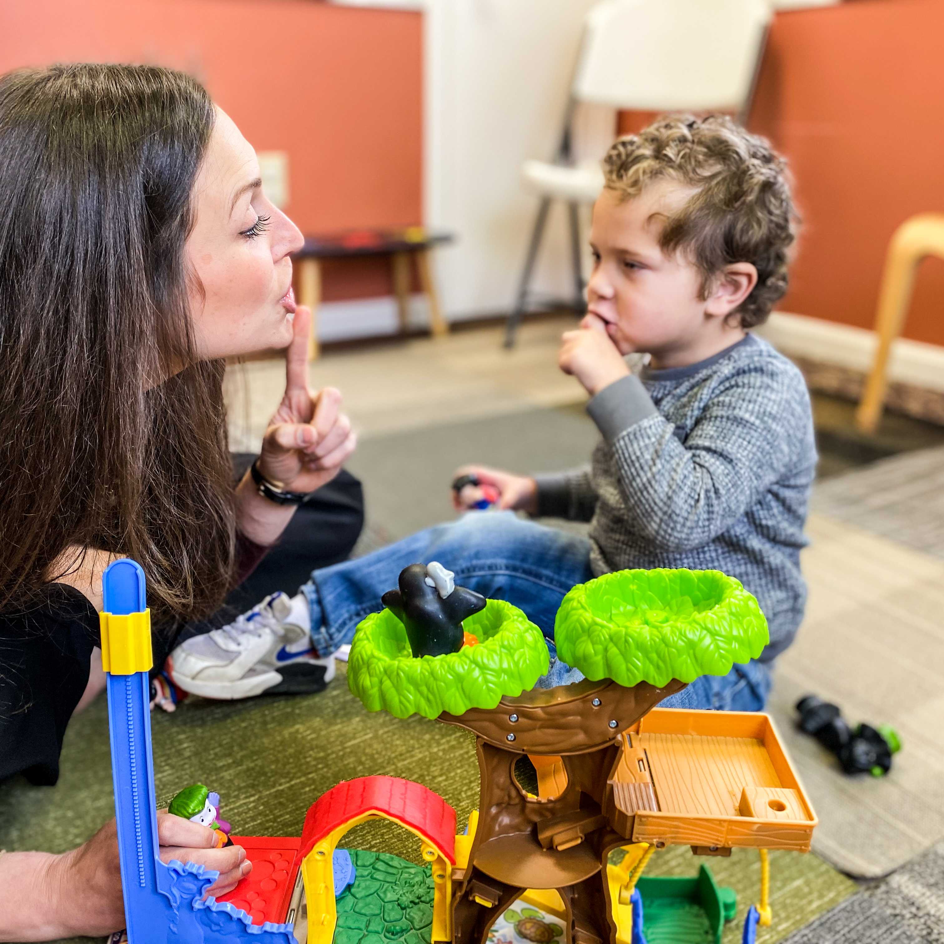 SLP working with a child
