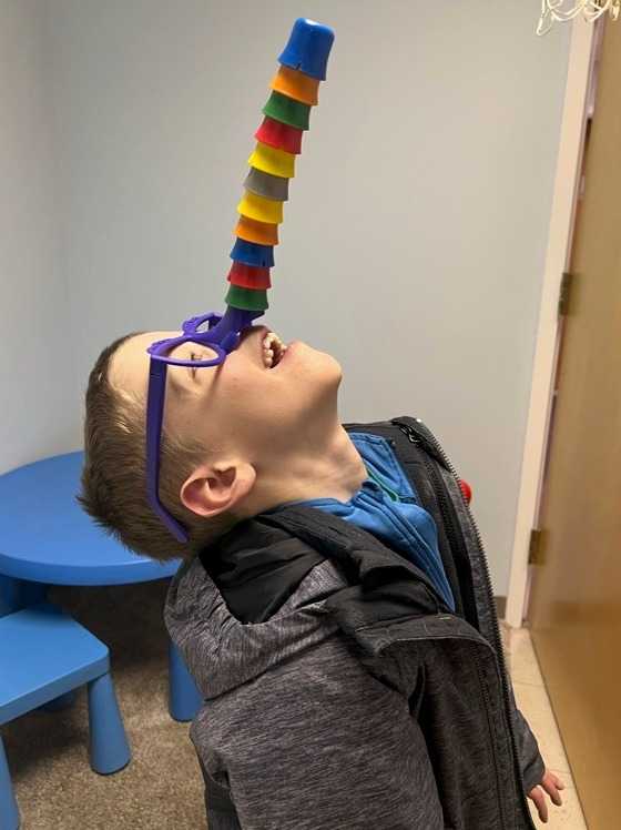 SLP working with a child