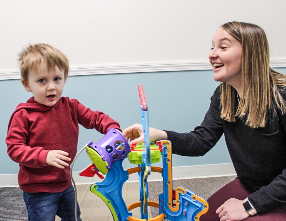 SLP working with a child