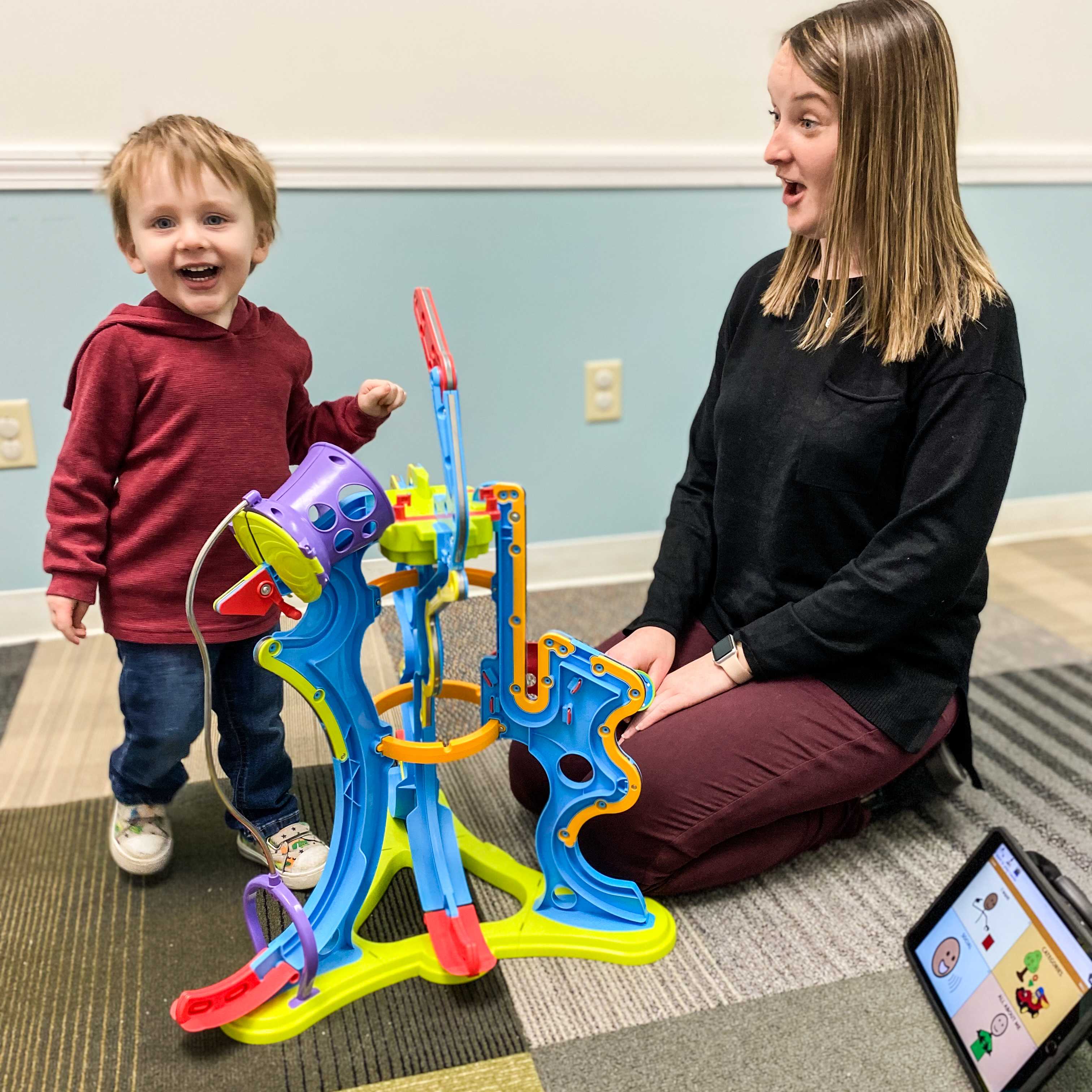 SLP working with a child